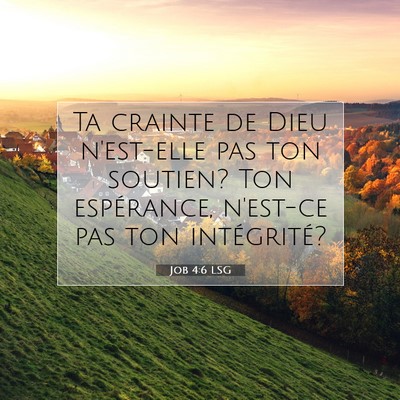 Job 4:6 LSG Image du verset biblique