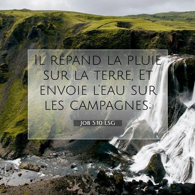 Job 5:10 LSG Image du verset biblique