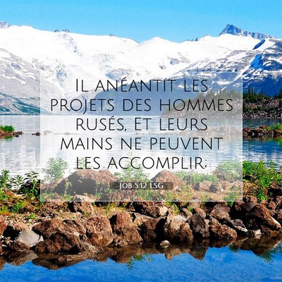 Job 5:12 Verset biblique expliqué