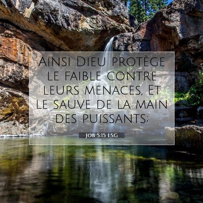 Job 5:15 LSG Image du verset biblique