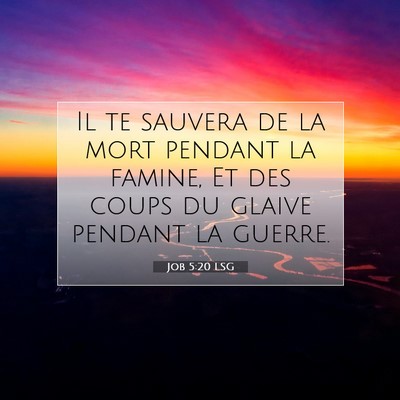 Job 5:20 Verset biblique expliqué