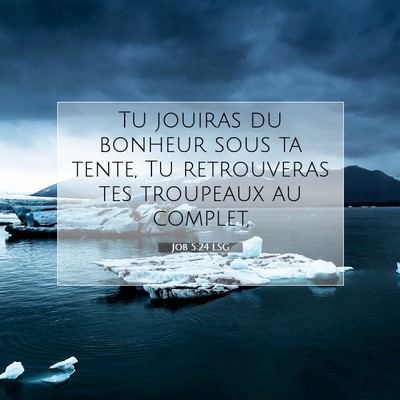 Job 5:24 LSG Image du verset biblique