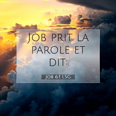 Job 6:1 LSG Image du verset biblique