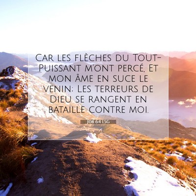 Job 6:4 LSG Image du verset biblique