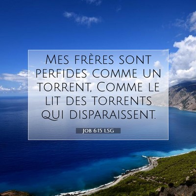 Job 6:15 LSG Image du verset biblique