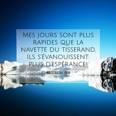 Job 7:6 LSG Image du verset biblique