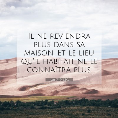 Job 7:10 Verset biblique expliqué