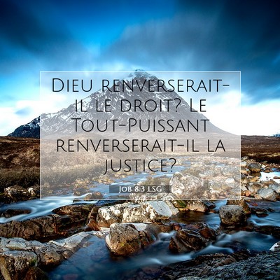 Job 8:3 LSG Image du verset biblique