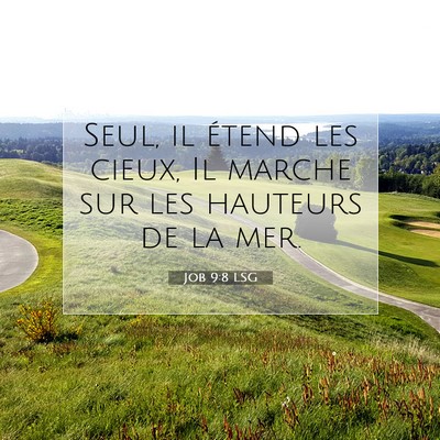 Job 9:8 LSG Image du verset biblique