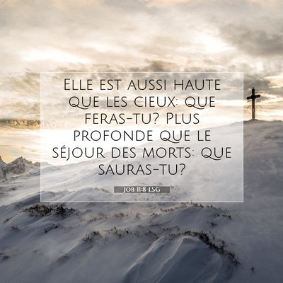 Job 11:8 LSG Image du verset biblique