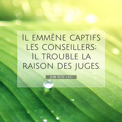 Job 12:17 Verset biblique expliqué