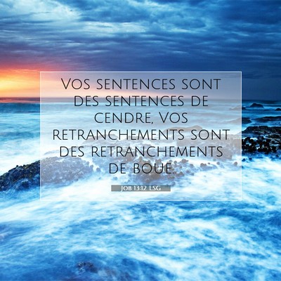 Job 13:12 Verset biblique expliqué