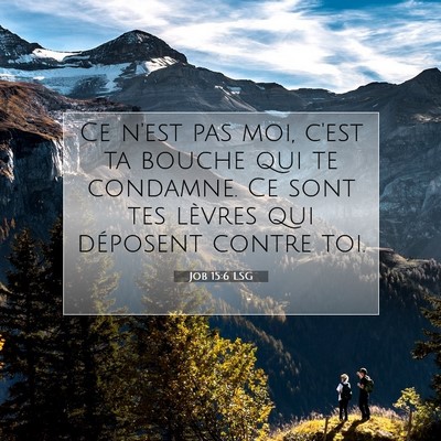 Job 15:6 Verset biblique expliqué