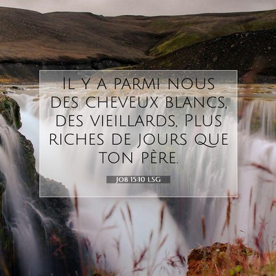 Job 15:10 LSG Image du verset biblique