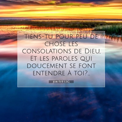 Job 15:11 Verset biblique expliqué