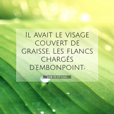 Job 15:27 LSG Image du verset biblique