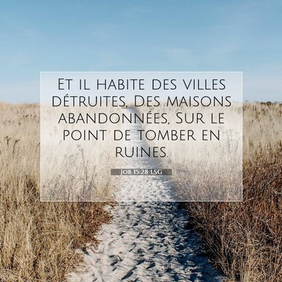 Job 15:28 LSG Image du verset biblique