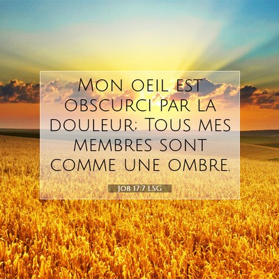 Job 17:7 Verset biblique expliqué