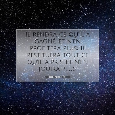 Job 20:18 Verset biblique expliqué