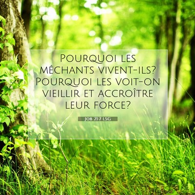 Job 21:7 Verset biblique expliqué