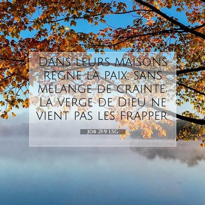 Job 21:9 Verset biblique expliqué