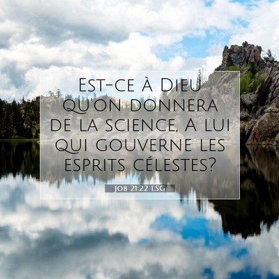 Job 21:22 LSG Image du verset biblique