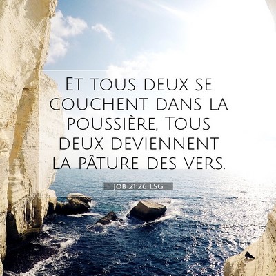 Job 21:26 Verset biblique expliqué