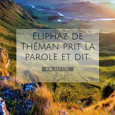 Job 22:1 LSG Image du verset biblique