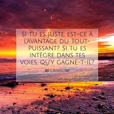 Job 22:3 LSG Image du verset biblique