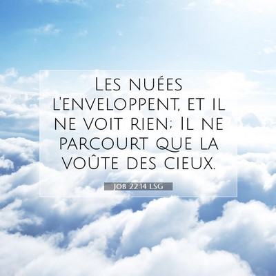 Job 22:14 LSG Image du verset biblique