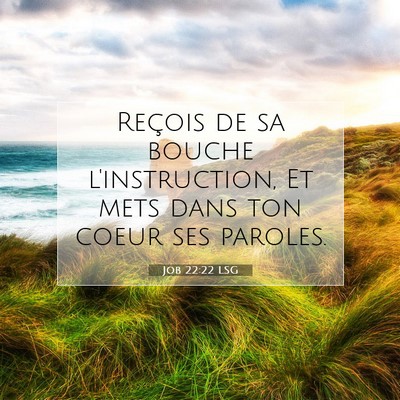 Job 22:22 Verset biblique expliqué