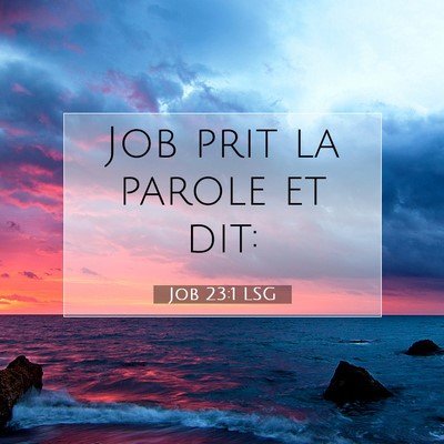 Job 23:1 Verset biblique expliqué