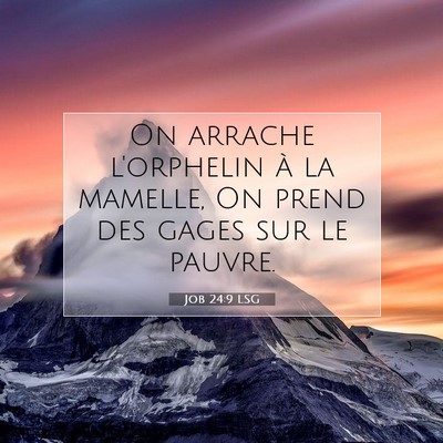 Job 24:9 LSG Image du verset biblique