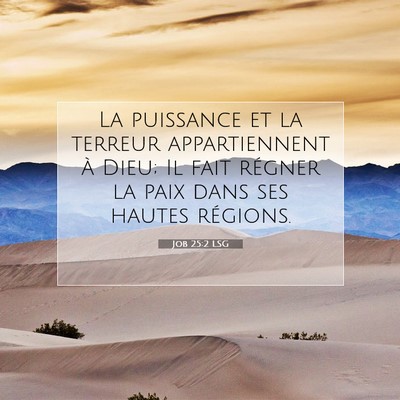 Job 25:2 Verset biblique expliqué