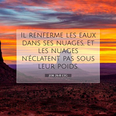 Job 26:8 Verset biblique expliqué