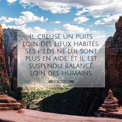 Job 28:4 Verset biblique expliqué