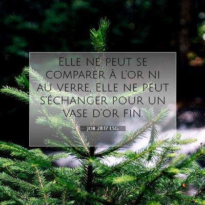 Job 28:17 LSG Image du verset biblique