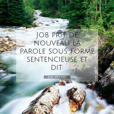 Job 29:1 Verset biblique expliqué