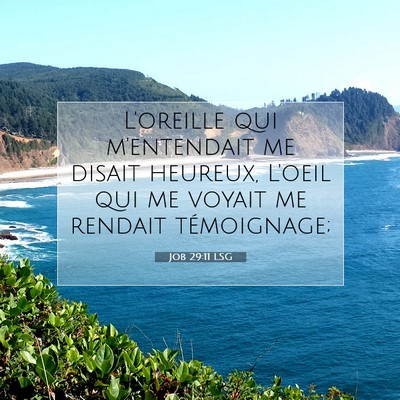 Job 29:11 Verset biblique expliqué