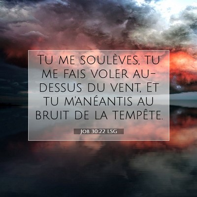 Job 30:22 Verset biblique expliqué