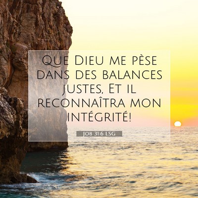 Job 31:6 Verset biblique expliqué