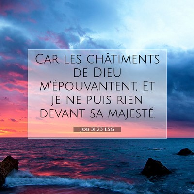 Job 31:23 Verset biblique expliqué