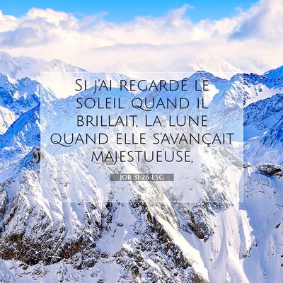 Job 31:26 Verset biblique expliqué