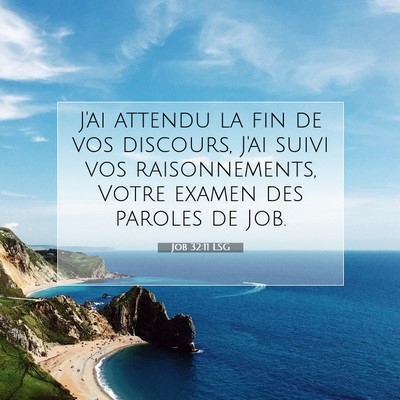 Job 32:11 LSG Image du verset biblique