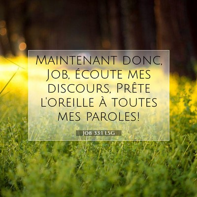 Job 33:1 LSG Image du verset biblique