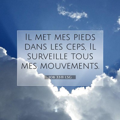 Job 33:11 Verset biblique expliqué