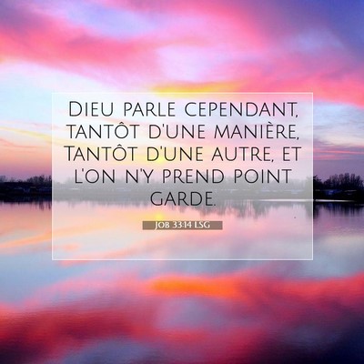 Job 33:14 Verset biblique expliqué