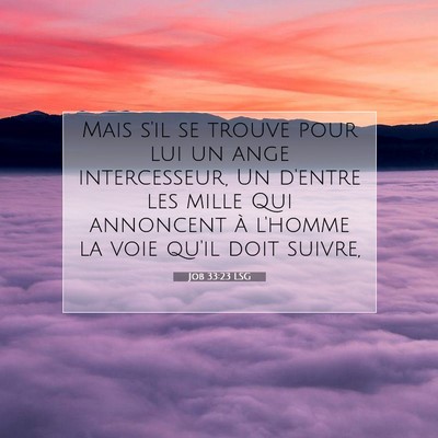 Job 33:23 LSG Image du verset biblique