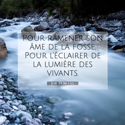 Job 33:30 Verset biblique expliqué