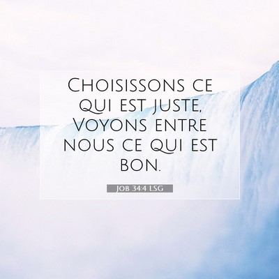 Job 34:4 LSG Image du verset biblique